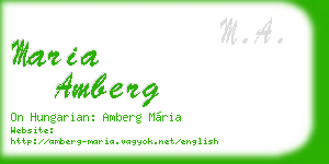 maria amberg business card